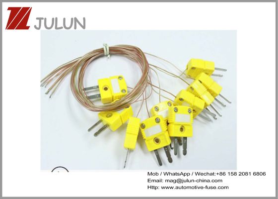 Tipo amarelo conector de medição do conector de par termoelétrico K da ÔMEGA do soquete SMPW-K-M da tomada do fio da temperatura