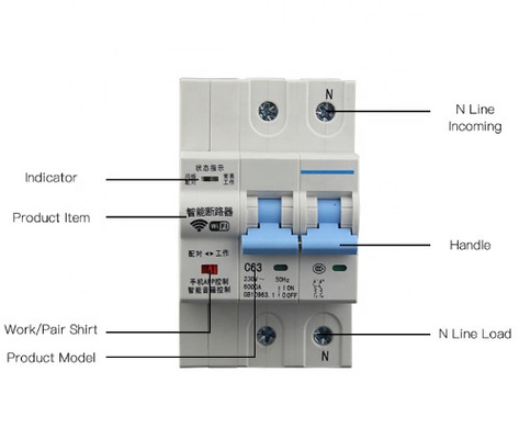 Interruptor inteligente Graiqf-125 AC220V da vida mecânica de 10000 vezes