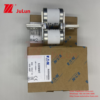 630MMT 690V BUSSMANN Cerâmica Copper Twin Flat Plate Bolto Tipo Fuso 630A Corrente Elétrica 0,43kg Peso