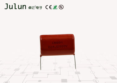 Capacitor 0,0 do filme de poliéster de Cbb81 224J 2000V 1 F - capacitor atual alto de 6,8 F