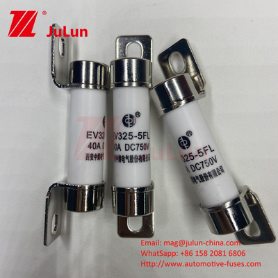 10A-50A 750VDC Cerâmica Fusível Automóvel Com Bolto Montado Cerâmica Ev325 Fusível Capacidade de Quebra EV325 20KA 50kA 15A 25A