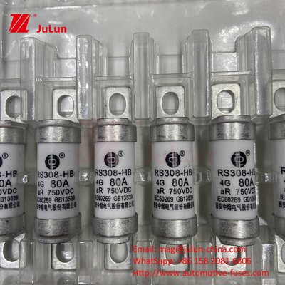 Fusível EV 100A Características Construção de parafusos Especificamente 750VDC 10A 25A 50A 63A