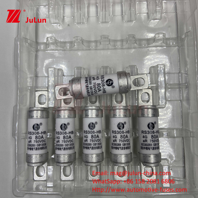 EV RS308 Fuso Mecânico de Choque 25A 30A 40A 50A Cobre Cerâmico Voltagem nominal DC750V Carregador Ev para Casa Para Carro Elétrico