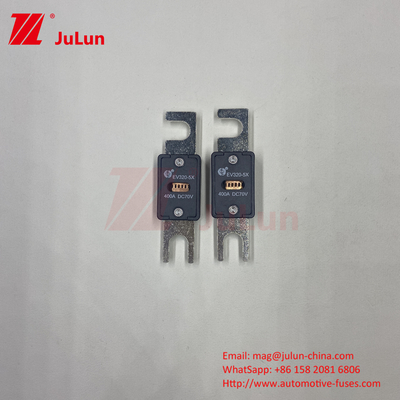 EV320-5X Tubo externo de areia de quartzo 6kA DC EV Fusível de veículo elétrico 125A 70VDC parafuso