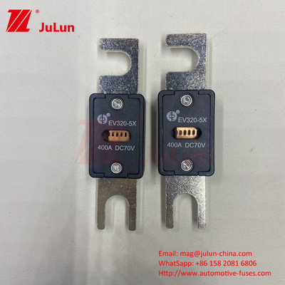 Fusível de veículo elétrico EV com caixa de 70VDC Voltagem nominal M6 Parafuso Tipo 250A EV320-5C