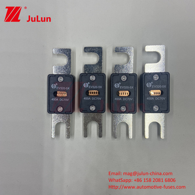 EV320-5X-80A 70VDC Fusível de veículo elétrico cerâmico preto para aplicações automotivas