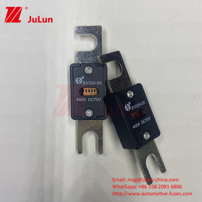 EV320-5X-350A-N 70VDC 6kA Fusível de veículo elétrico de cobre cerâmico para segurança do sistema de tração do EV