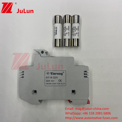 Fusível solar Pv / Din Rail Fusível solar para inversor 1500VDC 1000VDC 500VDC 10A-63A 30kA