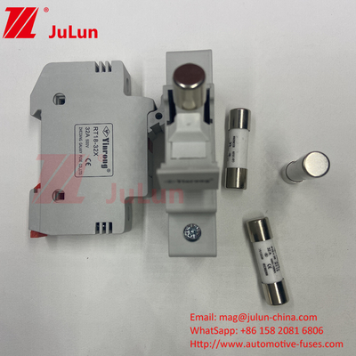 1000VDC 15A Solar PV Fuse Holder Com Fuse Fuses Solares PV 6A 10A 15A 20A 25A 30A Alta Voltagem Para Sistema Solar