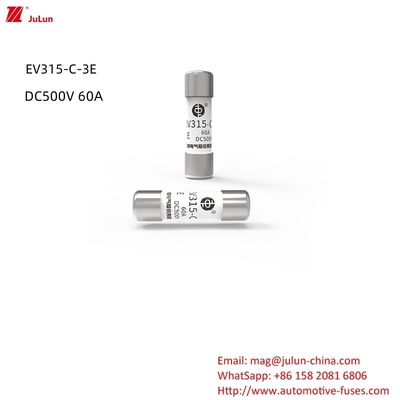Nova Energia Potência Fusível Cerâmico de Alta Pressão Médio/ EV315-C-3E DC500V 10A,15A,20A,30A,40A,50A.60A