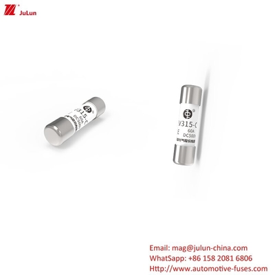 Nova Energia Potência Fusível Cerâmico de Alta Pressão Médio/ EV315-C-3E DC500V 10A,15A,20A,30A,40A,50A.60A