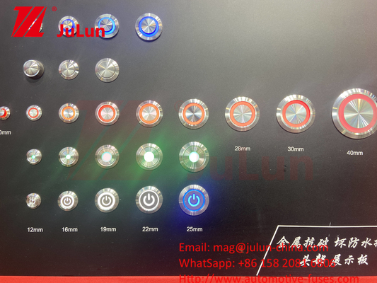 Push Button Switch Bouton Poussoir reset PCB Metal Screw Round Button 16MM aço inoxidável 1NO,1NC 2A