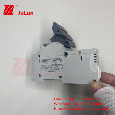 TUV DC Solar Fuse Fusible Holder Box Base DNPVF1-32 Proteção do Sistema Solar 10x38MM 1000V GPV Rapido Sopro Cerâmica DIN Rail