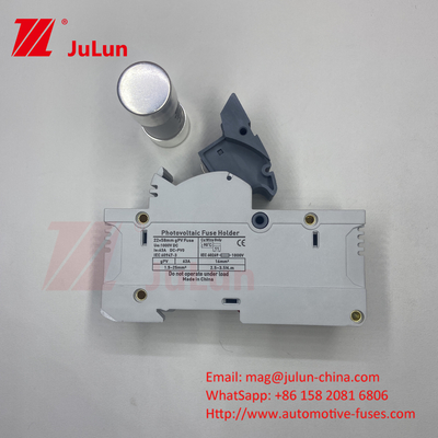 DIN Guia segurador de fusível 15A 1000VDC Com Cerâmica segurador de fusível Design14 * 85mm 32a 1000VDC Pv Holer Fusível