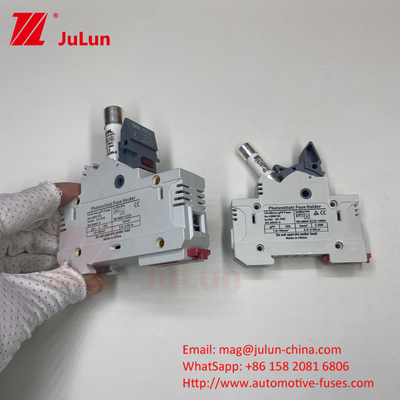 DIN Guia segurador de fusível 15A 1000VDC Com Cerâmica segurador de fusível Design14 * 85mm 32a 1000VDC Pv Holer Fusível