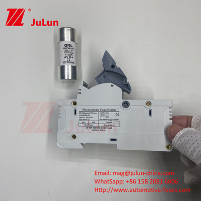 Fusível Solar FV cilíndrico 10A-63A 1000VDC/1500VDC IEC60269.6 Fusível 10X38 1p 2p 3Pole Np Dc Fusíveis Quadrados Fusível Solar Pv