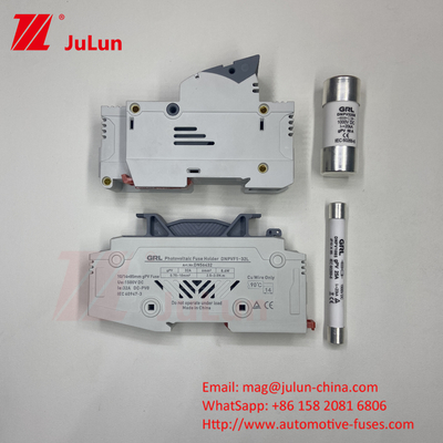 Fusível fotovoltaico com corpo cerâmico DIN Mount Dc Fusível 250a 10x85 1500Vdc Fusível fotovoltaico 15