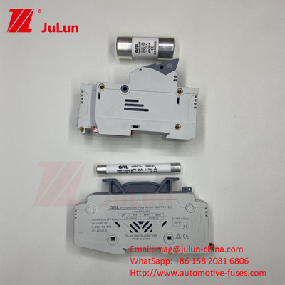 1000VDC Solar PV Din Rail Fuse Balão Fuse 10x38mm RT18-32 Fuse Link AC