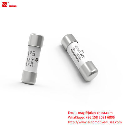 EV325-3EC 750V 20KA Fusível de veículo elétrico 10A-50A Corrente Fusível tubular de cabeça plana