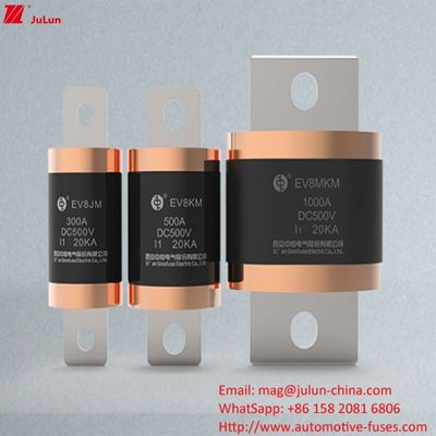 Veículo elétrico de parafuso de parafuso carregamento rápido 10KA 20KA Fusão média classificada 500VDC Fusão de veículo de nova energia