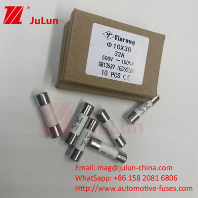 4A AC220V AC380V AC500V AC690V AC800V 1000V Fusíveis fotovoltaicos Solares 10 x 38mm 1000VDC Fusíveis de cordas Pv UL TUV CE RoHS