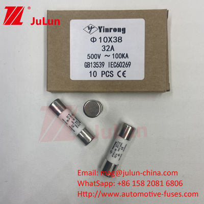 7A 10*38mm AC380V AC500V AC690V AC800V Fusível Solar Pv Cerâmico Para Sistemas Fotovoltaicos