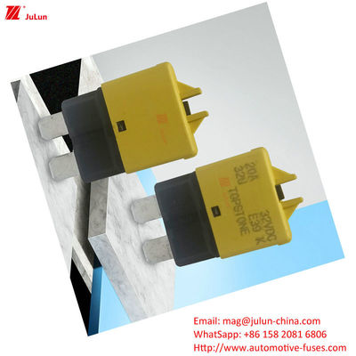 Proteção de circuito automotivo segurador de fusível de plástico / nylon UE UL Standard 30A-500A Corretor de circuito de contato de cobre marinho