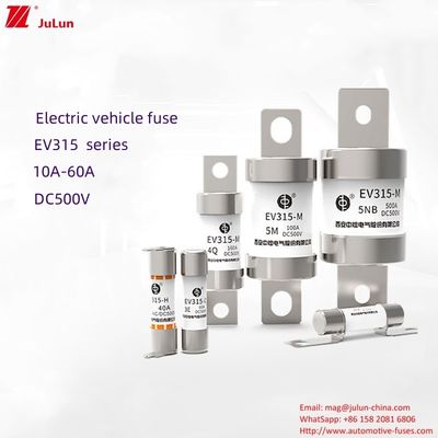 Fusíveis de parafusos para veículos elétricos de série EV315 Médio 10-60A 500V 20kA Capacidade de quebra