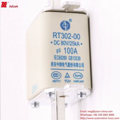 Fusível de veículo elétrico portátil DC80V RT302-00 para protecção do sistema de alimentação