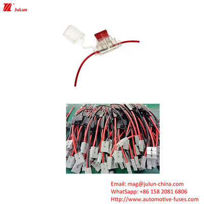 Eu UL Standard Fuse Holder / Box Dimensões Externas Disjuntor de plástico / Nylon Housing Tensão de corrente nominal 25A-80A 32V