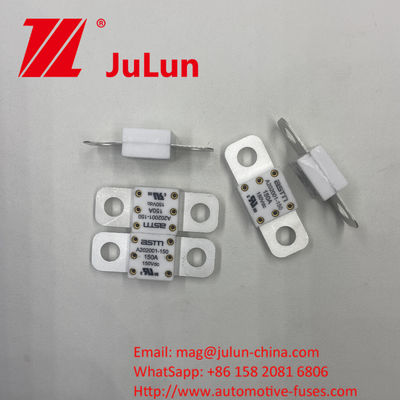 A202001-300A Fusíveis automotivos cerâmicos de 150VDC com corrente elétrica de 100A 150A 200A 250A 300A 350A 400A 500A e distância de furo de 39mm