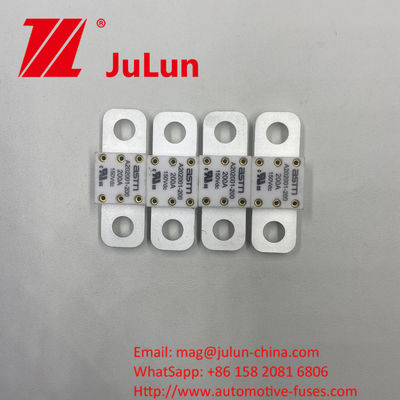 Veículo de cerâmica A202001-400A 150VDC fusíveis Características elétricas 1.0In 4 horas 3.0In 10s Max. Distância do buraco 39mm