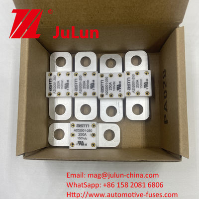 250A 150VDC A202001 ASTM Cerâmica automotiva fusíveis para carregador de carro e etc. Feito de cobre cerâmico prata quartzo areia ouro