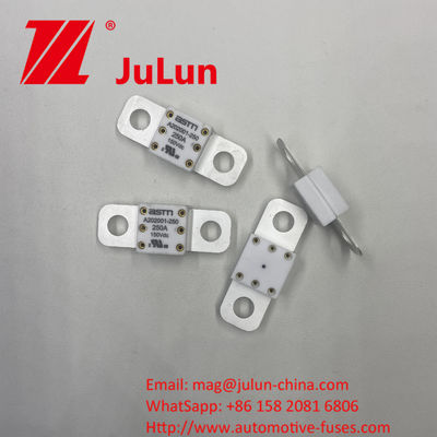 Fusíveis ASTM de cerâmica automotiva para sistemas de tração de veículos eléctricos Características elétricas A202001 100A 150VDC