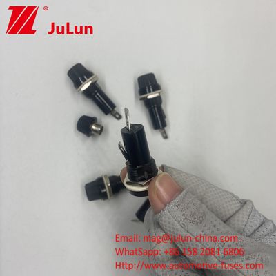 Tipo de botão Car Fuse Holder Tube Socket para 6 * 30mm montar painel de segurança