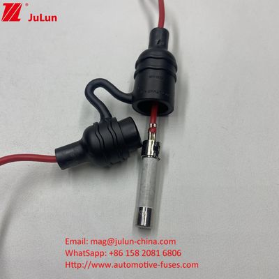 10*38mm Fusíveis cilíndricos impermeáveis IP68 Capa do suporte de fusível em linha com fio UL para