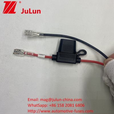 Porta-fusível 8AWG Blade Inline 30A Cable Lead WireFuse Holder 8AWG Inline Blade Cable Lead Wire Original 50 Amp Plug Style Conector de alimentação para terminais de anel de 8 mm Original 50 Amp Plug Style