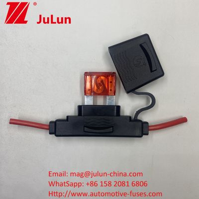 ATC/ATO Customized Inline Fuse Holder 14AWG 16AWG 18AWG 20AWG Cablagem Harness 80AMP Blade Fuse Automotive Fuse Holder
