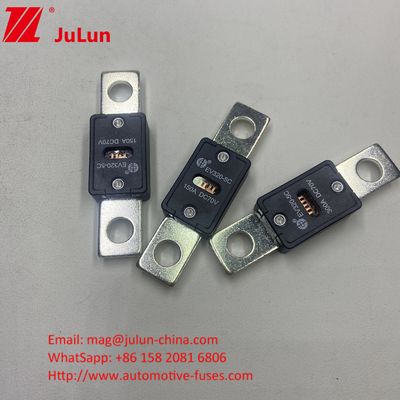 Distância de abertura de 51 mm EV320-5X 125A 70VDC Fusíveis Automotivos Cerâmicos Com Certificação GB/T31465.5-2015 E Voltagem nominal de 70VDC