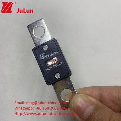 EV320-5C 200A 70VDC Fusível de carregamento rápido de veículos elétricos 68*19*10mm Distancia do buraco 51mm