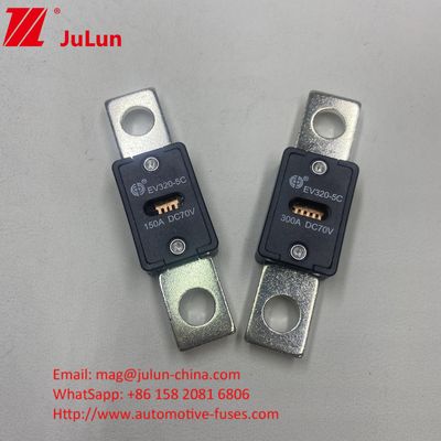 EV320-5C 300A 70VDC Fusíveis de lâmina de automóvel com distância de furo de 51 mm e modo de instalação de parafuso M8
