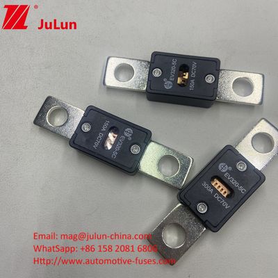 EV320-5C 300A 70VDC Fusíveis de lâmina de automóvel com distância de furo de 51 mm e modo de instalação de parafuso M8
