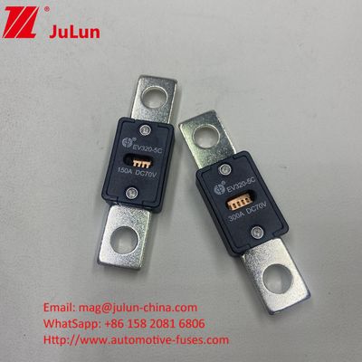 Distância de furo de 51 mm Automóvel EV320*-5X 225A 70VDC Fusíveis 68*19*10mm 6KA Capacidade de quebra Para veículos de desempenho