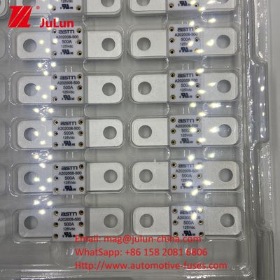 Fusível para veículos elétricos ASTM A202008 300A Fusível 125VDC Tipo de terminal AC Ev Adaptador de carregador Compatível com capacidade de quebra de 20KA