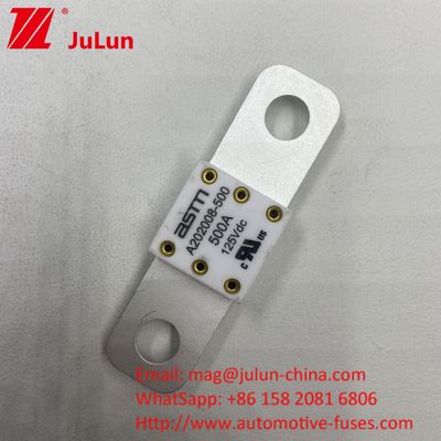 Fusível de bateria de automóvel cerâmica A202008 250A 125VDC para veículos elétricos