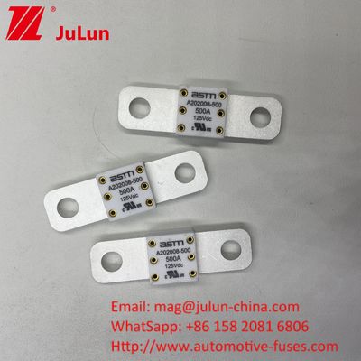 Fusível de bateria de automóvel cerâmica A202008 250A 125VDC para veículos elétricos