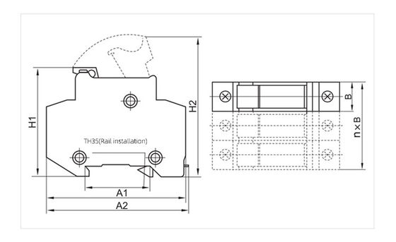 32a Corpo do fusível Porta fusível cilíndrico AC 500V Combinação 10*38 RT18-32 (X) Série de fusíveis de baixa tensão