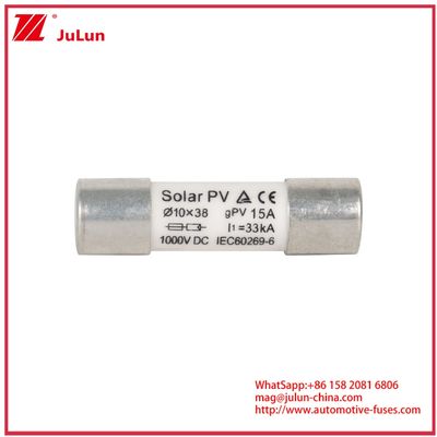 15A 1000VDC GPV Fuse 10*38 para sistemas de energia solar IEC60269-6
