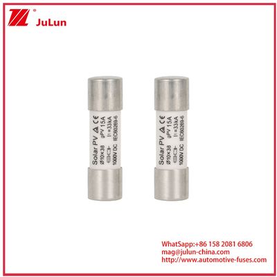 15A 1000VDC GPV Fuse 10*38 para sistemas de energia solar IEC60269-6