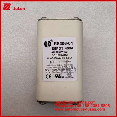 400A AC1250V IEC 100KA DC1000V UL AR Quadrado Cerâmico Automóvel Fusíveis Automóveis Proteção de Circuito Para Veículos Elétricos E Automóveis